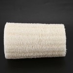 Natural loofah sponge, cylindrical shape, for bathroom, 10 x 6 cm